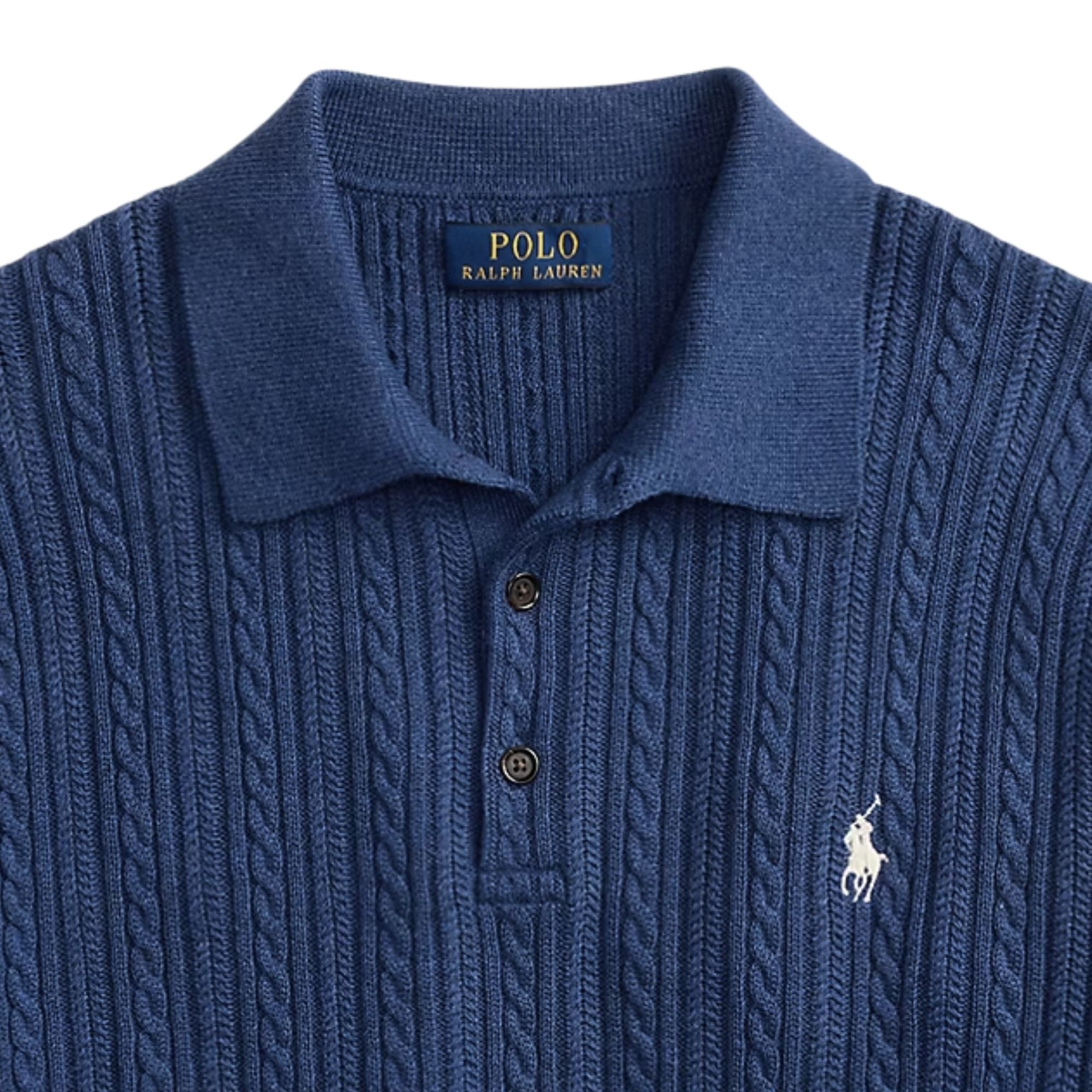 Polo Ralph Lauren Knitted Polo - Navy – Stuarts London