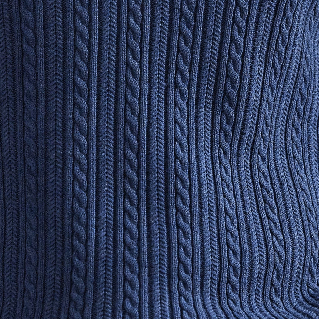 Knitted Polo - Navy
