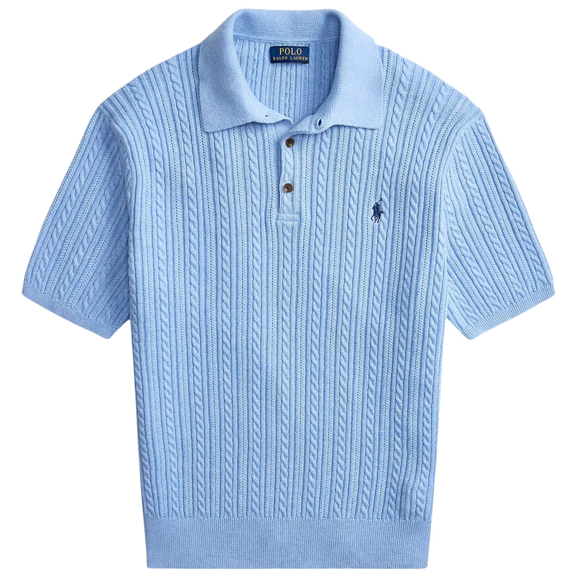 Polo Ralph Lauren Knitted Polo - Light Blue – Stuarts London