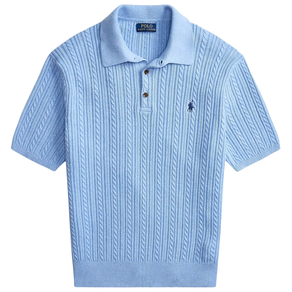 Knitted Polo - Light Blue