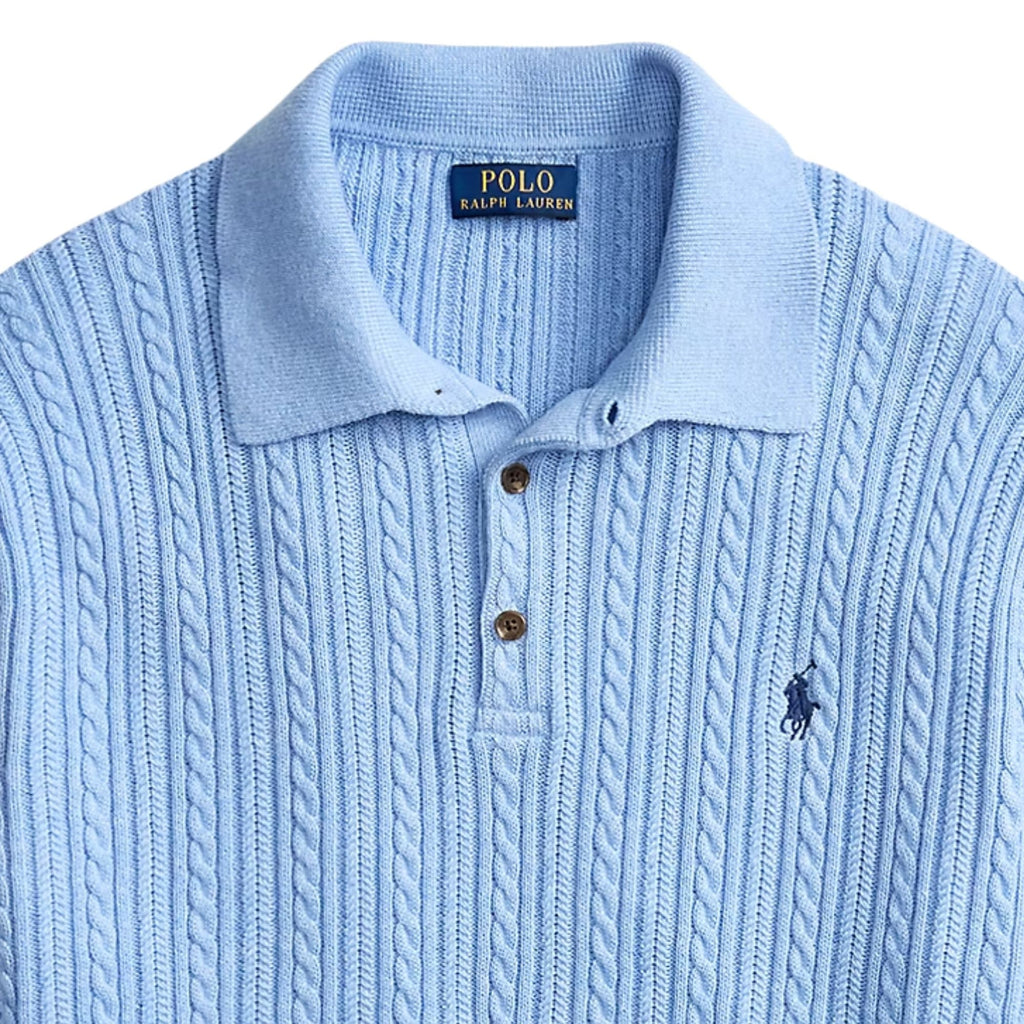 Knitted Polo - Light Blue