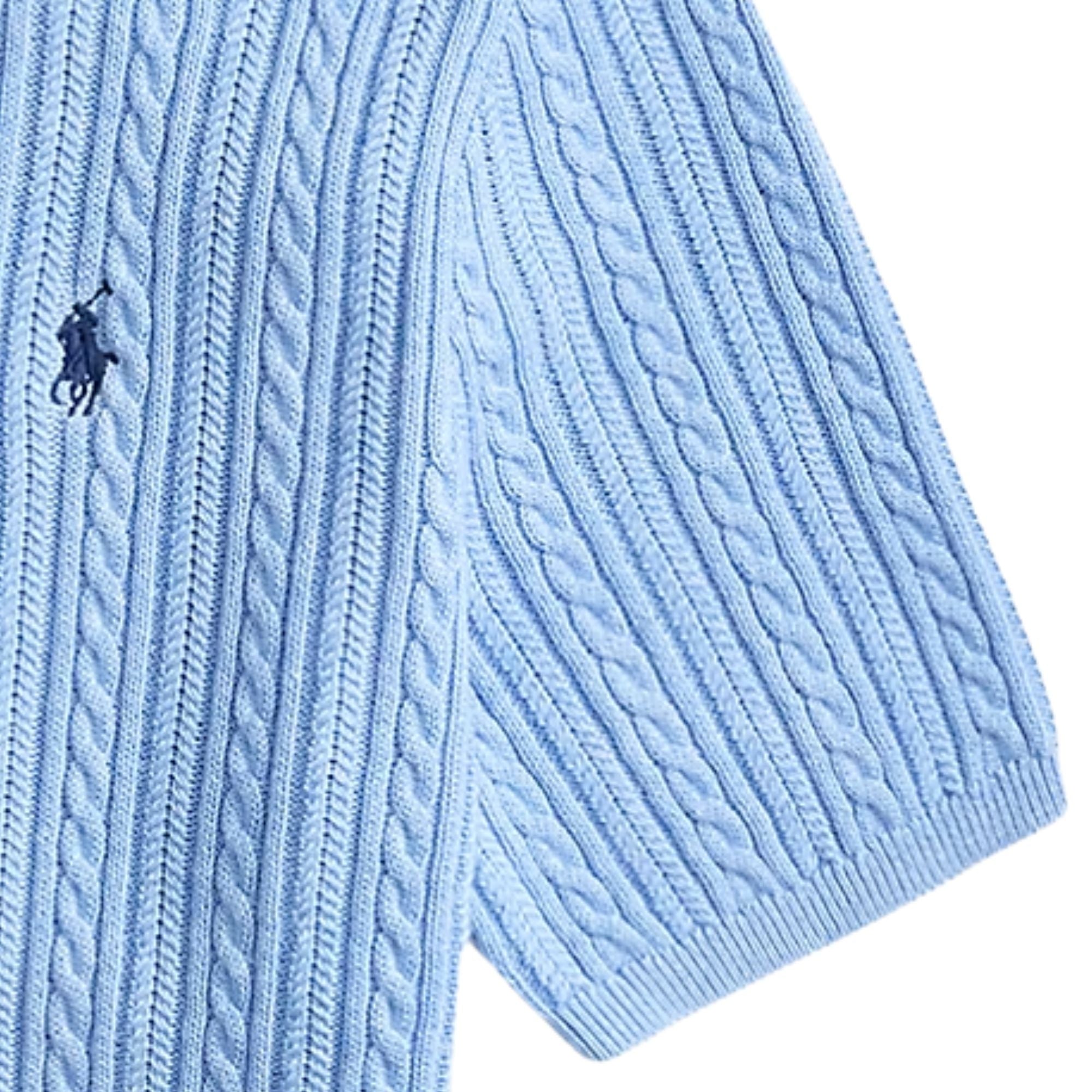 Knitted Polo - Light Blue