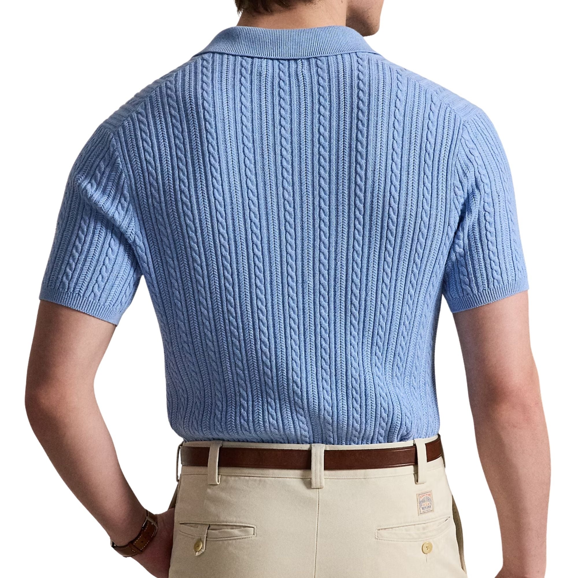 Knitted Polo - Light Blue