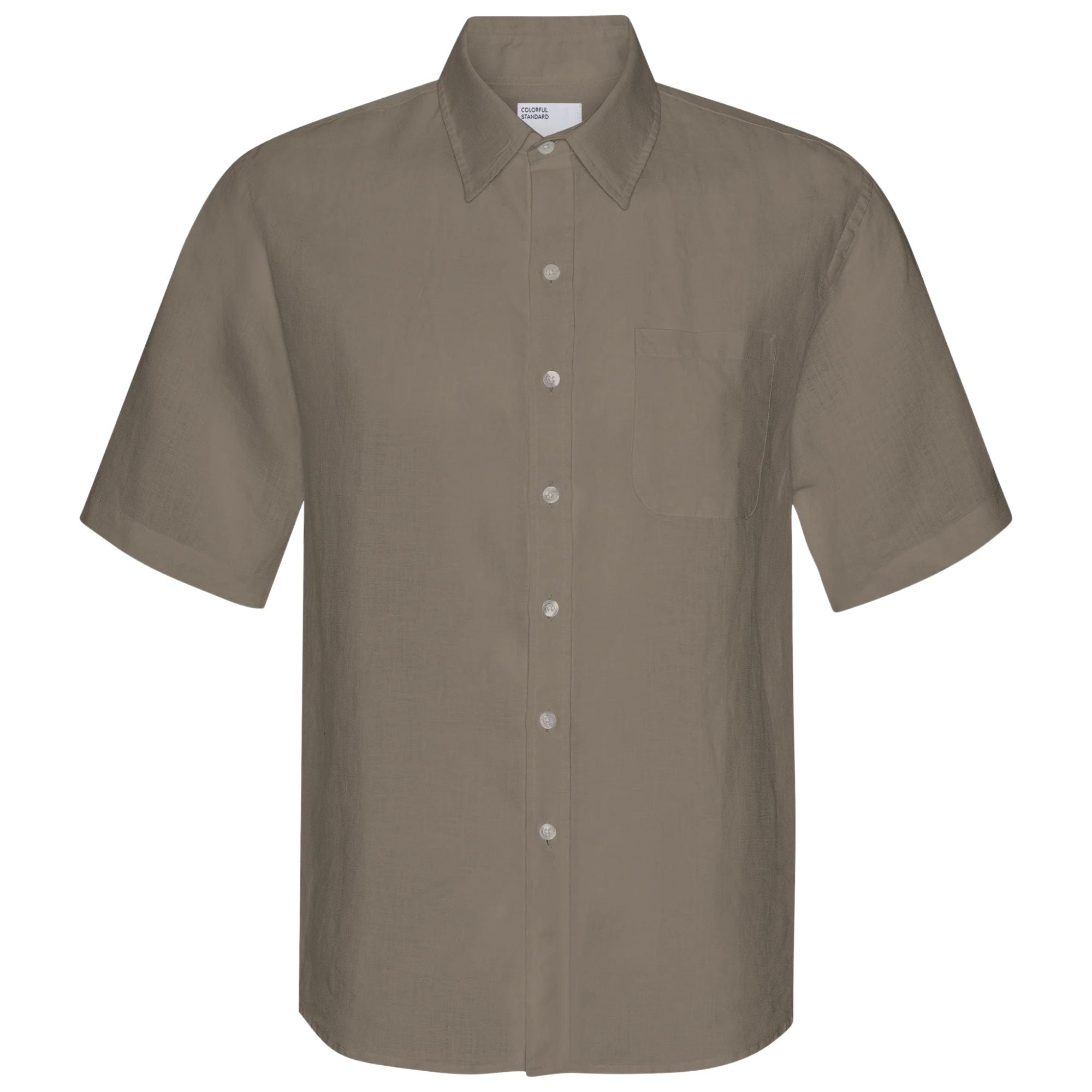 Linen Short Sleeve Shirt - Dusty Olive