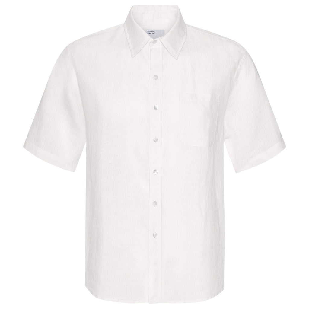 Linen Short Sleeve Shirt - Optical White