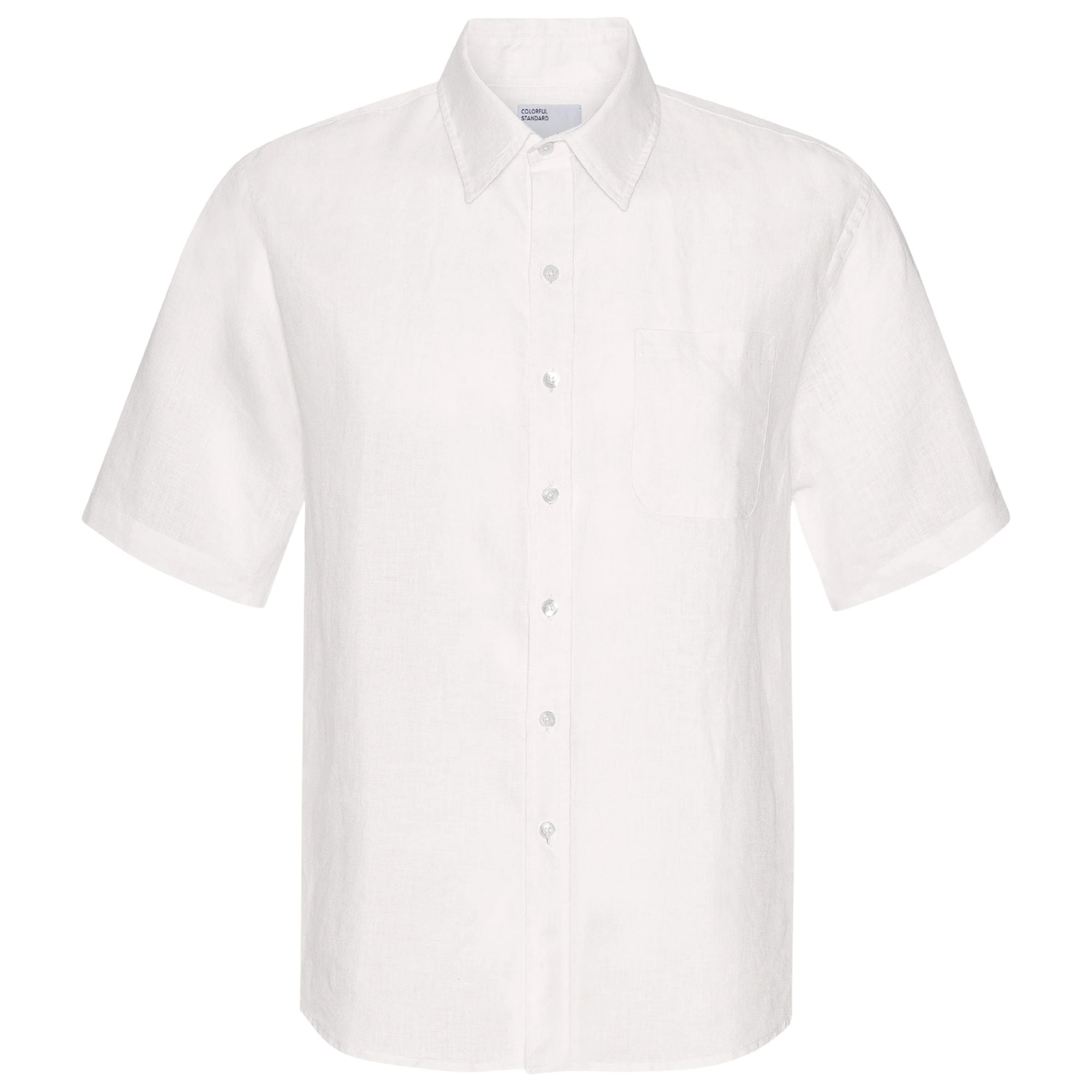 Linen Short Sleeve Shirt - Optical White