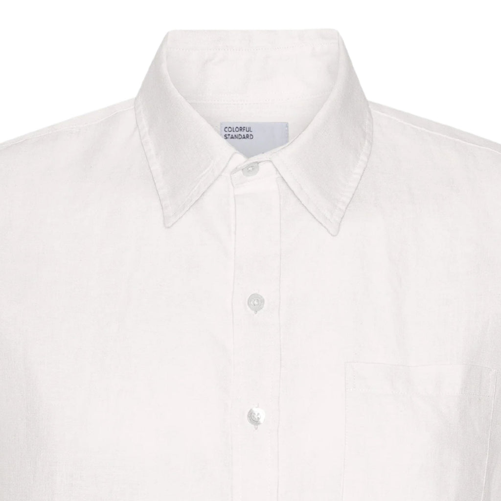 Linen Short Sleeve Shirt - Optical White
