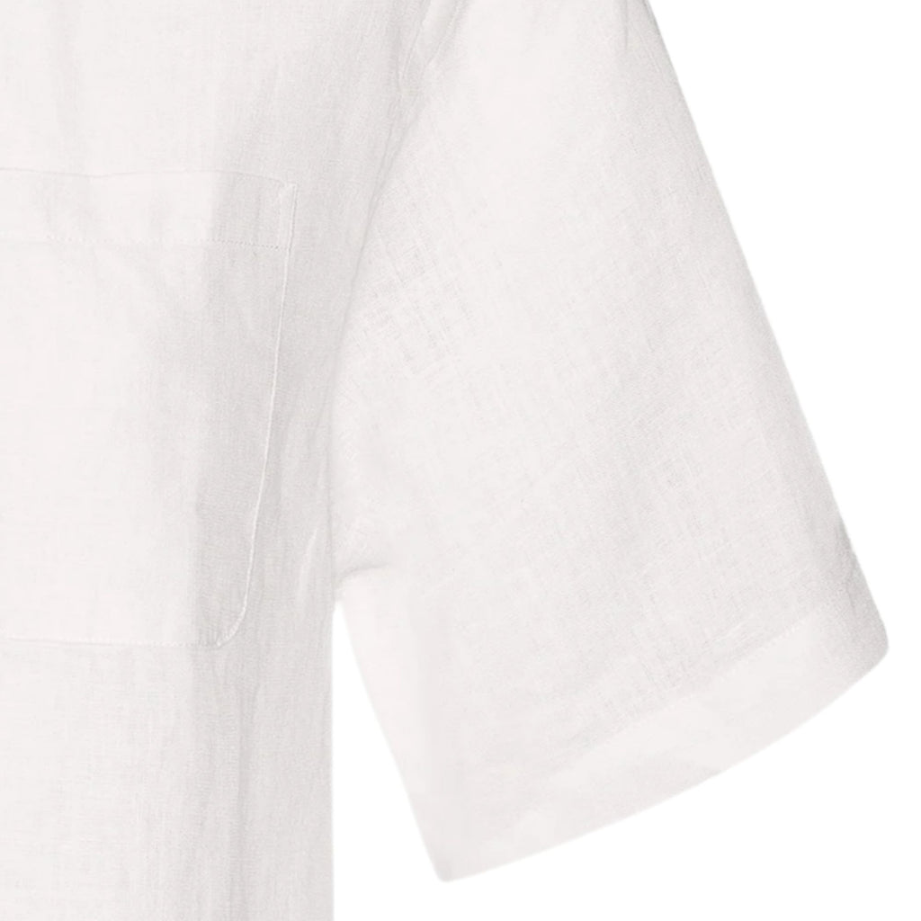 Linen Short Sleeve Shirt - Optical White