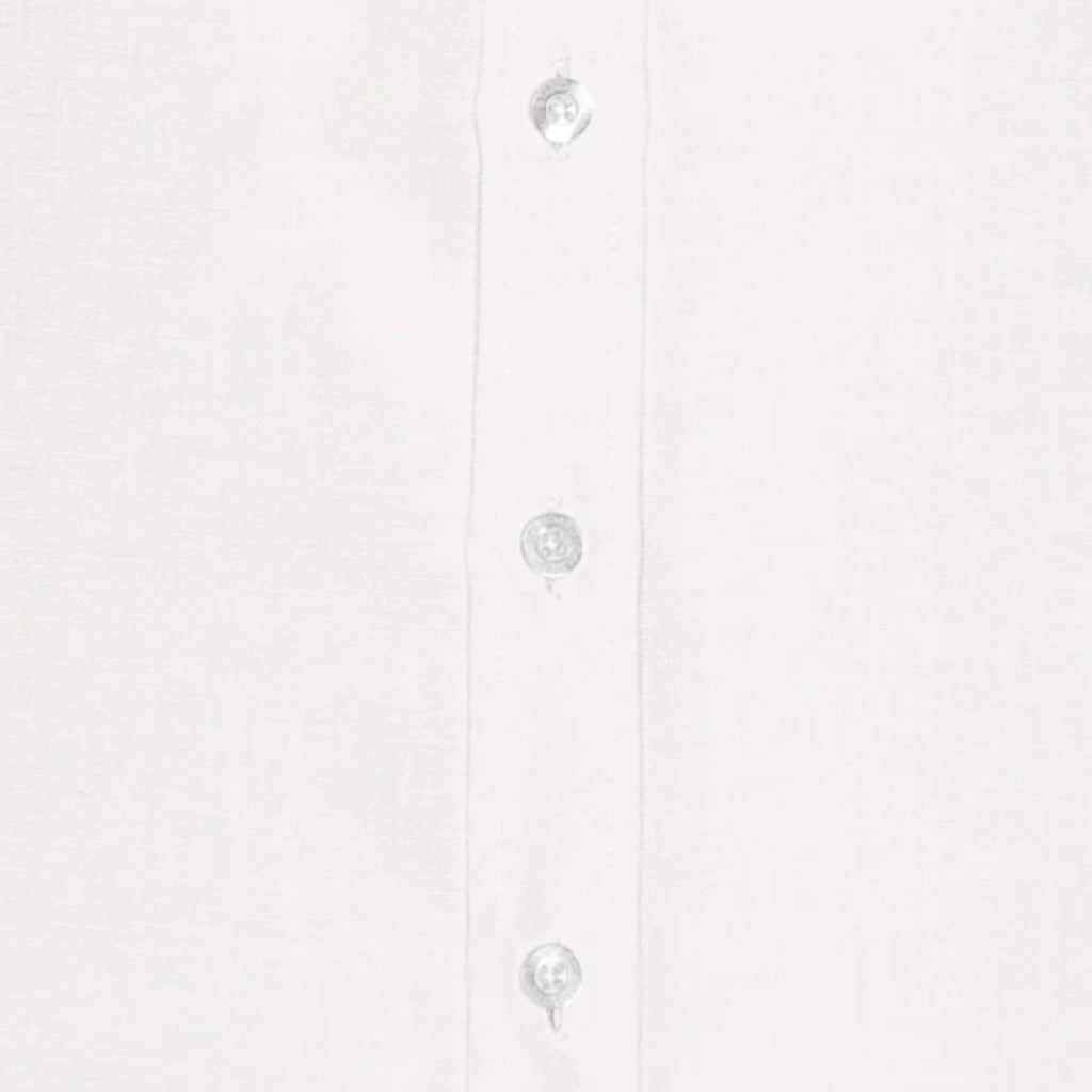 Linen Short Sleeve Shirt - Optical White
