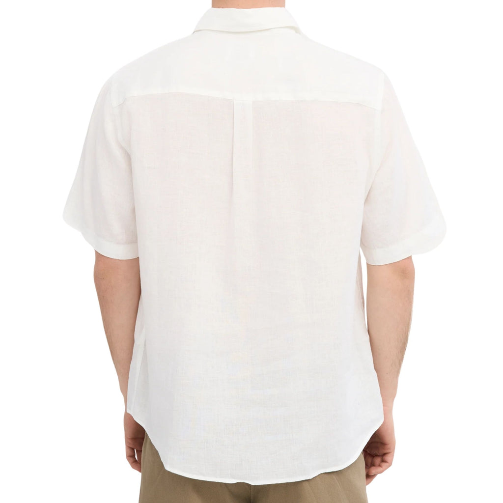Linen Short Sleeve Shirt - Optical White