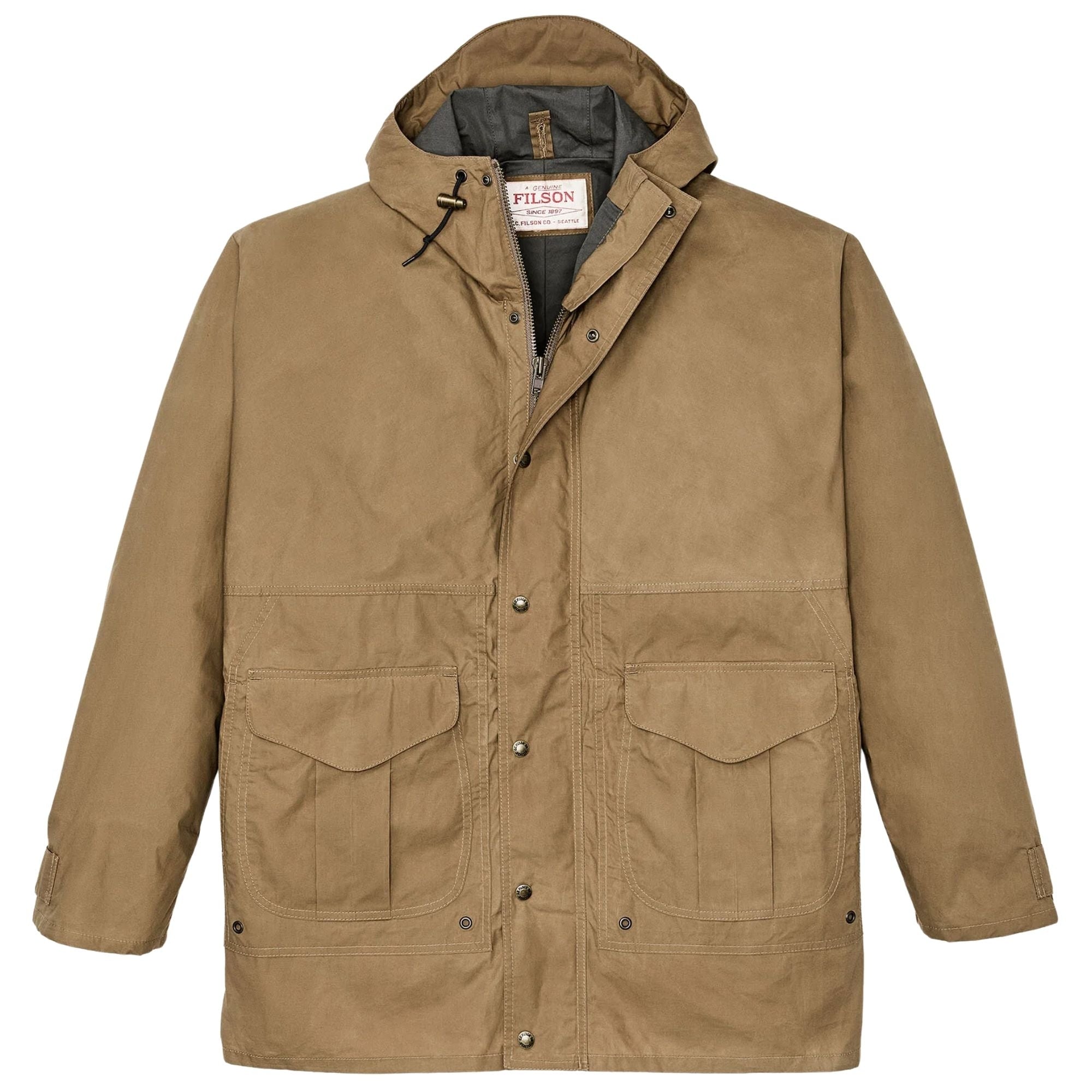 Dry Wax Omak Coat - Dark Beige