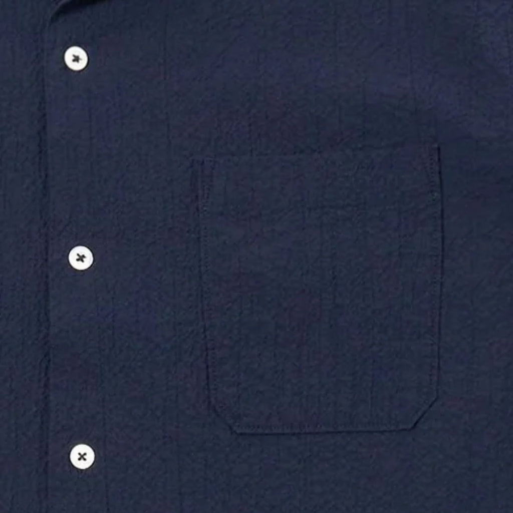 Seersucker Road Shirt - Navy