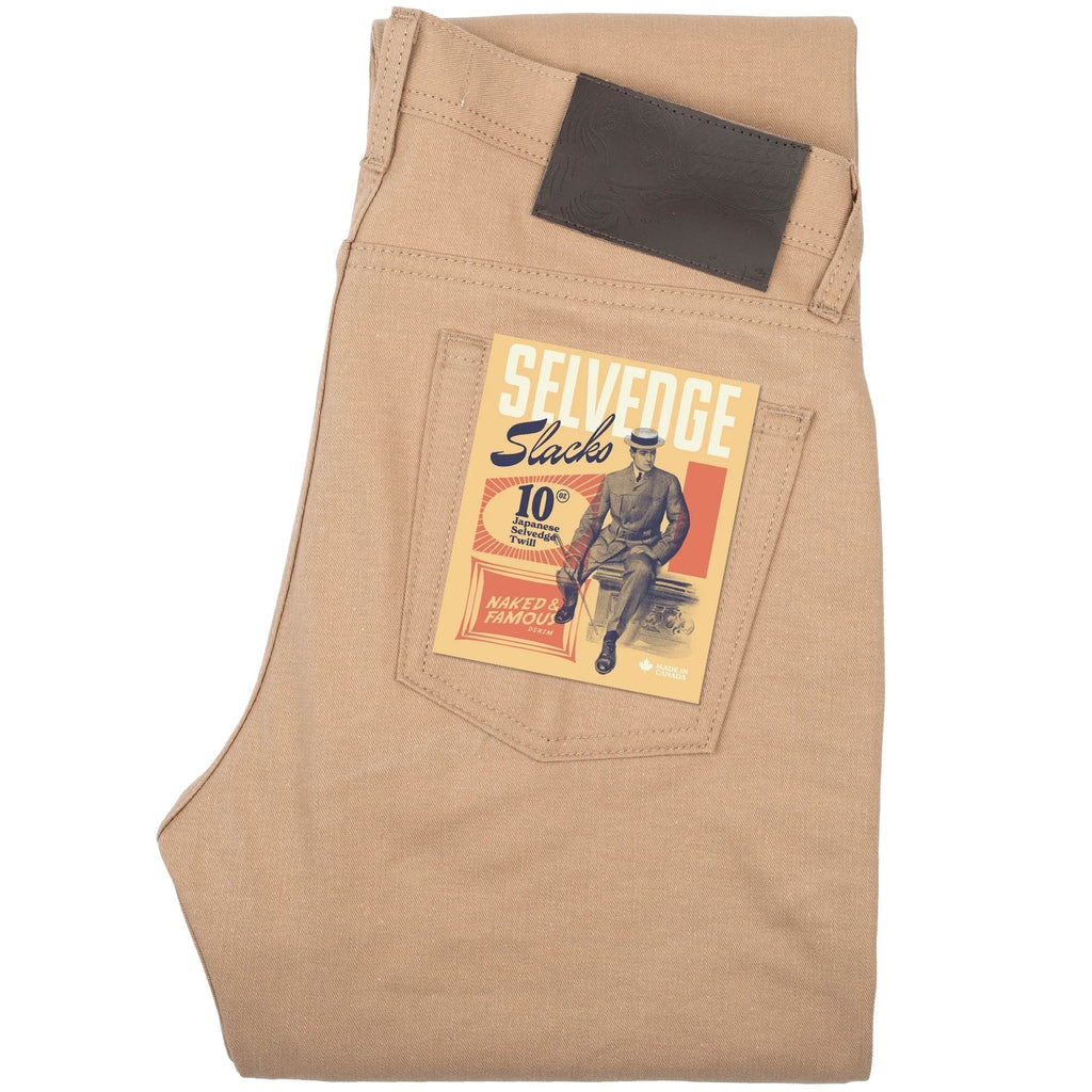 Weird Guy Selvedge Slack - Beige