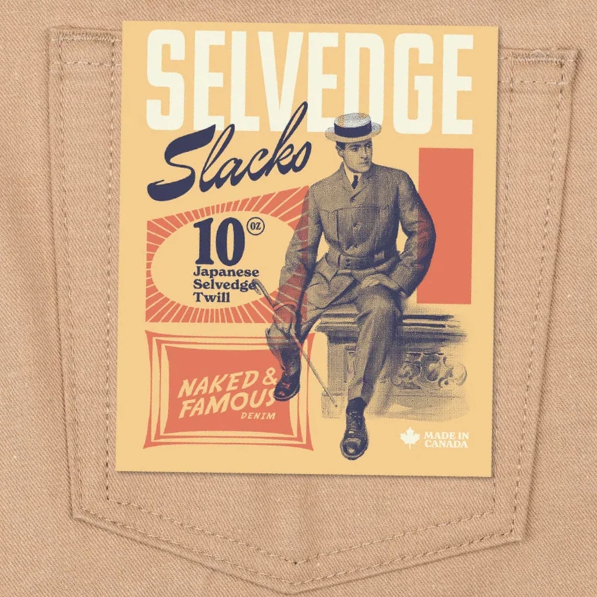 Weird Guy Selvedge Slack - Beige