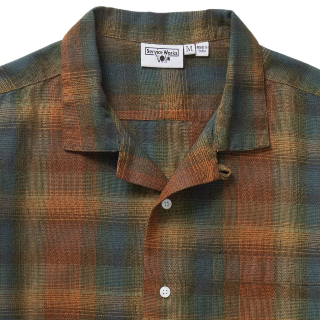 Plaid Resort Shirt - Brown
