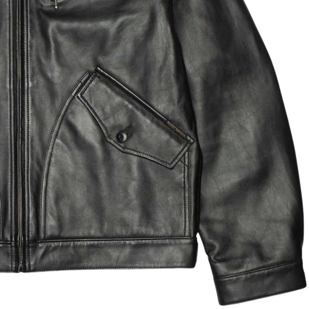 Blake Zip Leather Jacket - Black