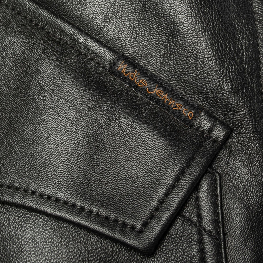 Blake Zip Leather Jacket - Black