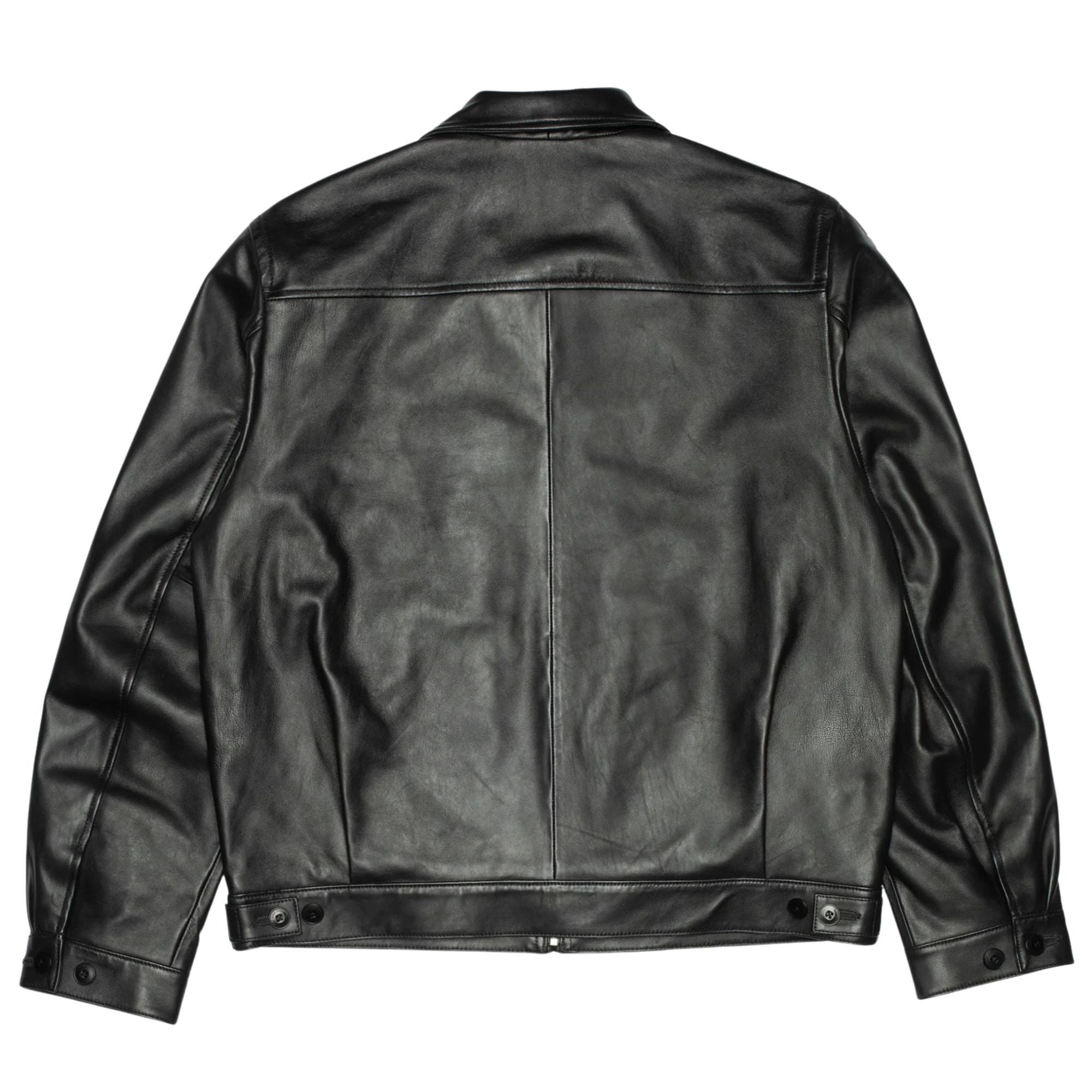 Blake Zip Leather Jacket - Black