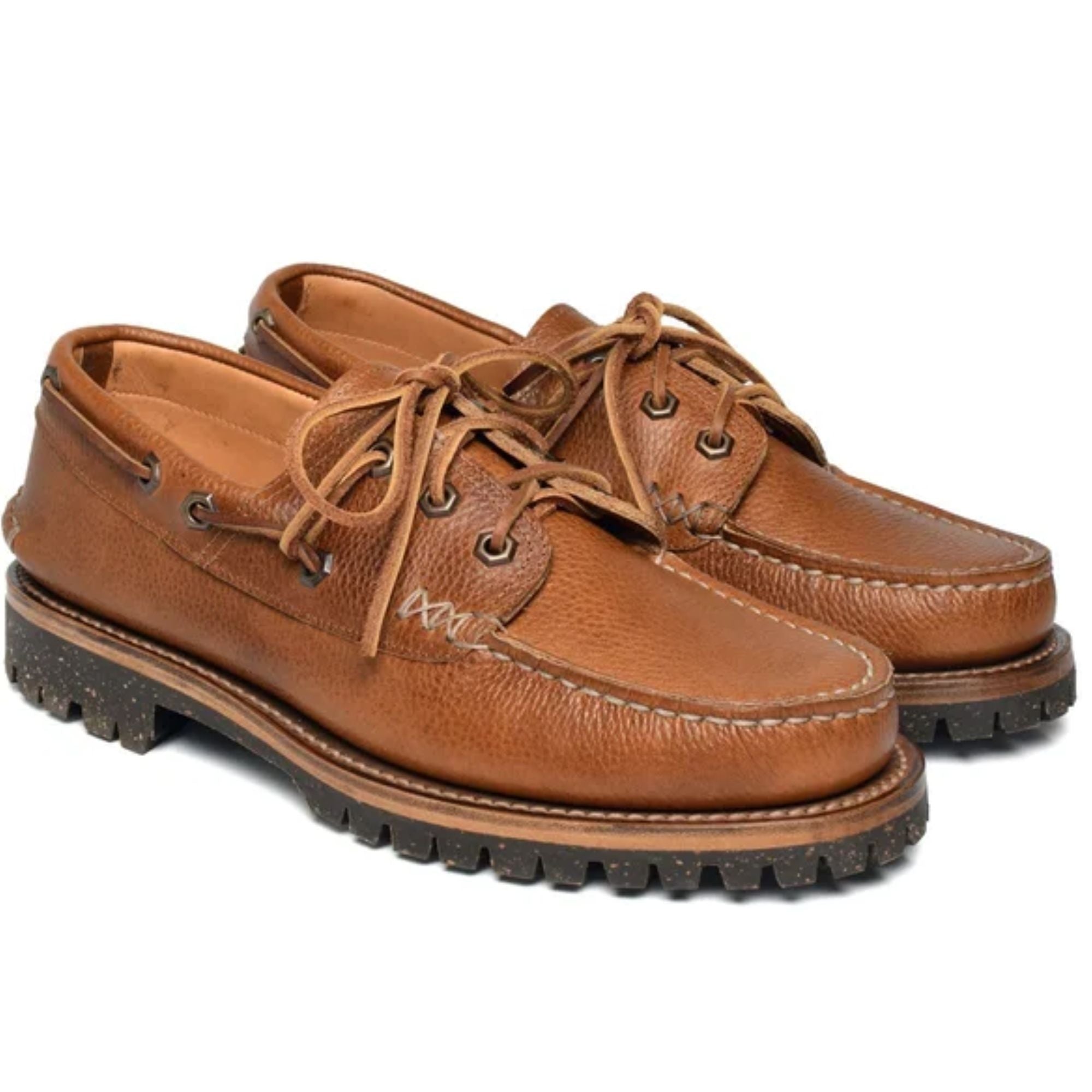 yuketen Hex Eye Boat Shoes 8E USA製　モカシン Yuketen Hex Eye Boat Shoes - Light Brown – Stuarts London