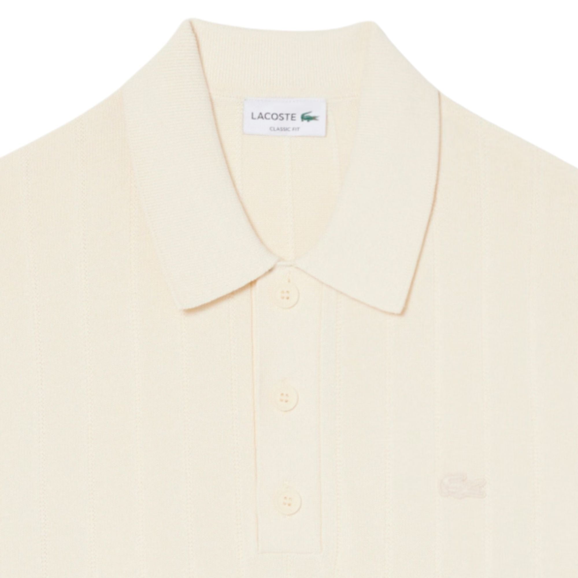 トップス BATONER 32G SMOOTH KNIT POLO BEIGE Textured Knit Polo Beige