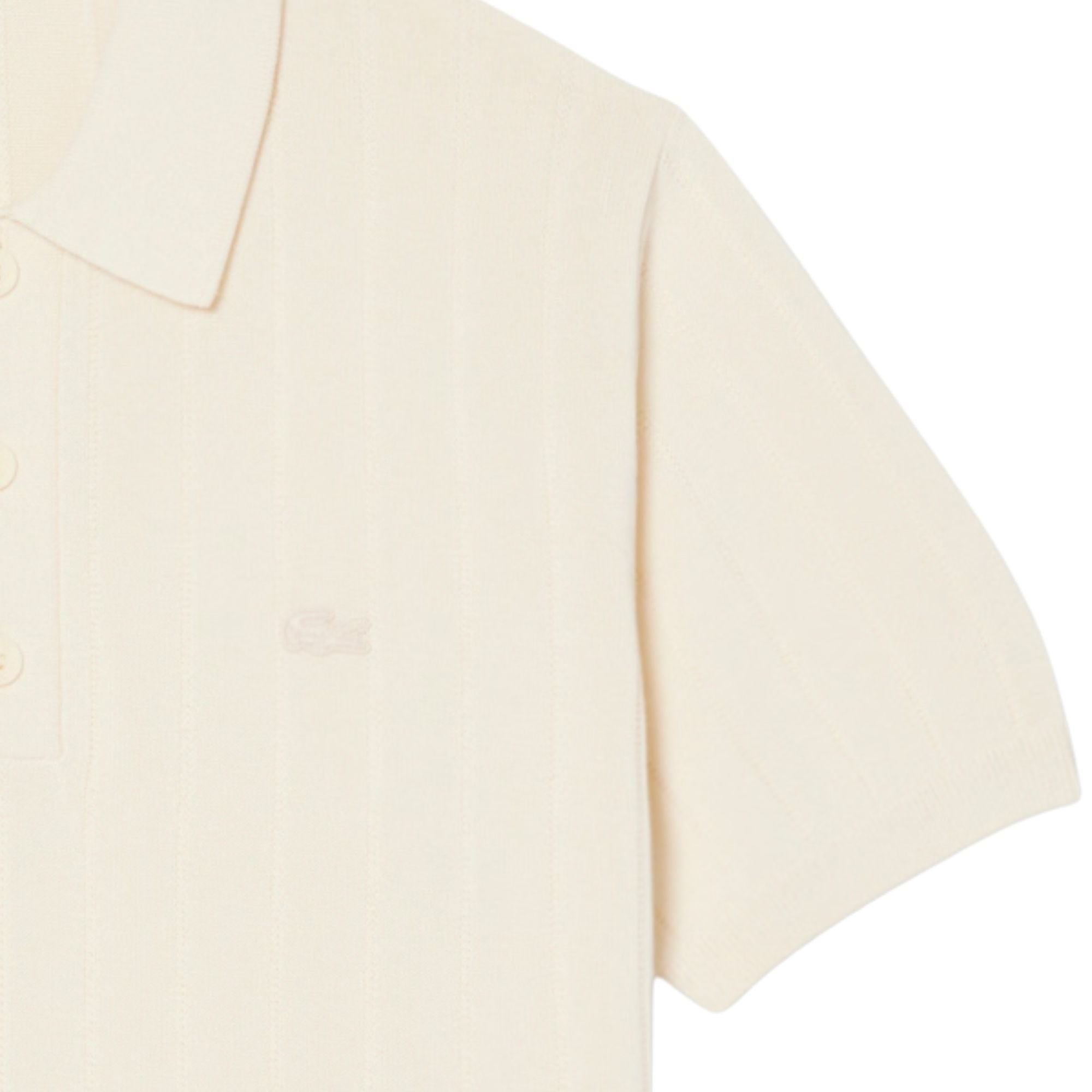 Lacoste Knit Polo Shirt - Natural – Stuarts London