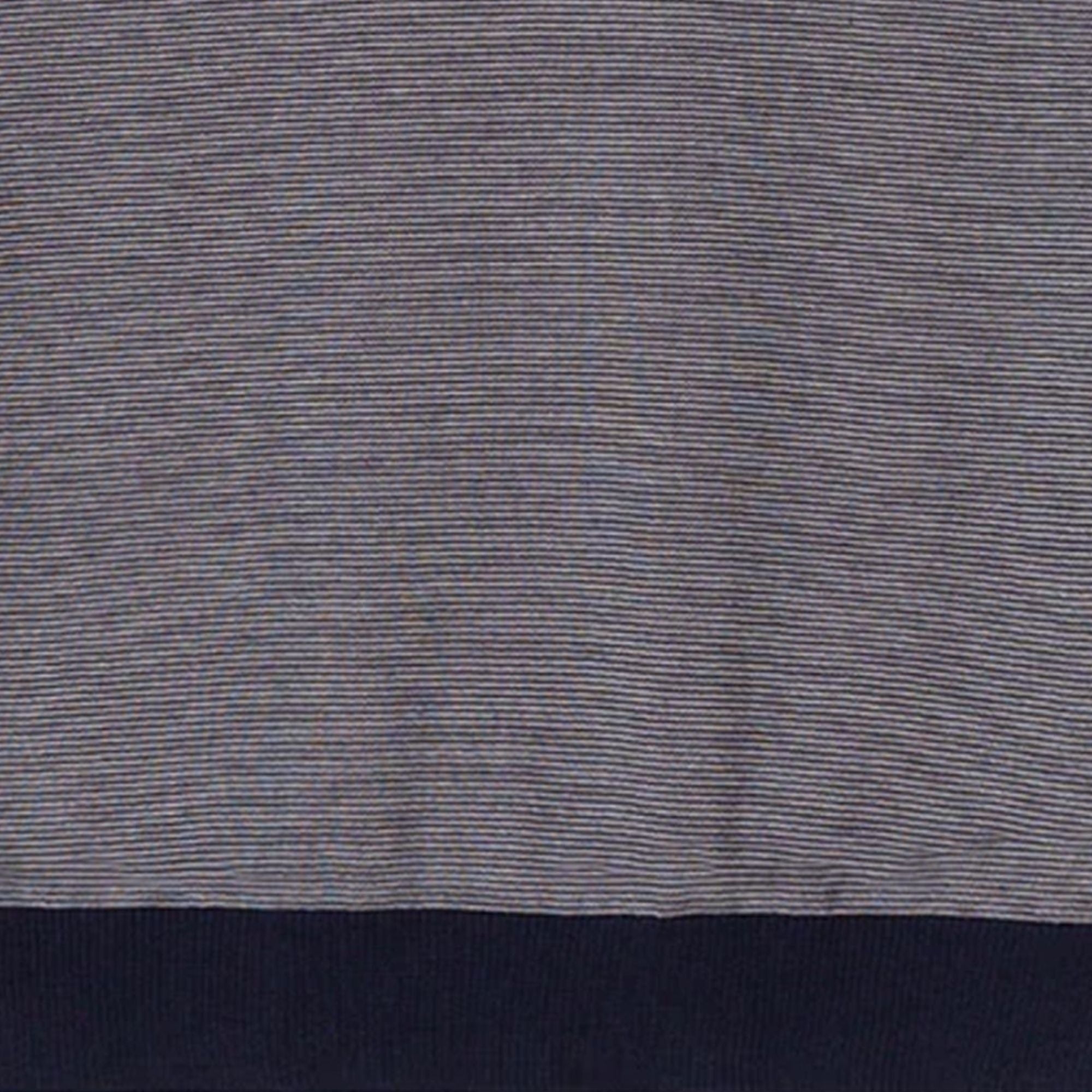 Microstripe Short Sleeve Polo - Navy/Ecru