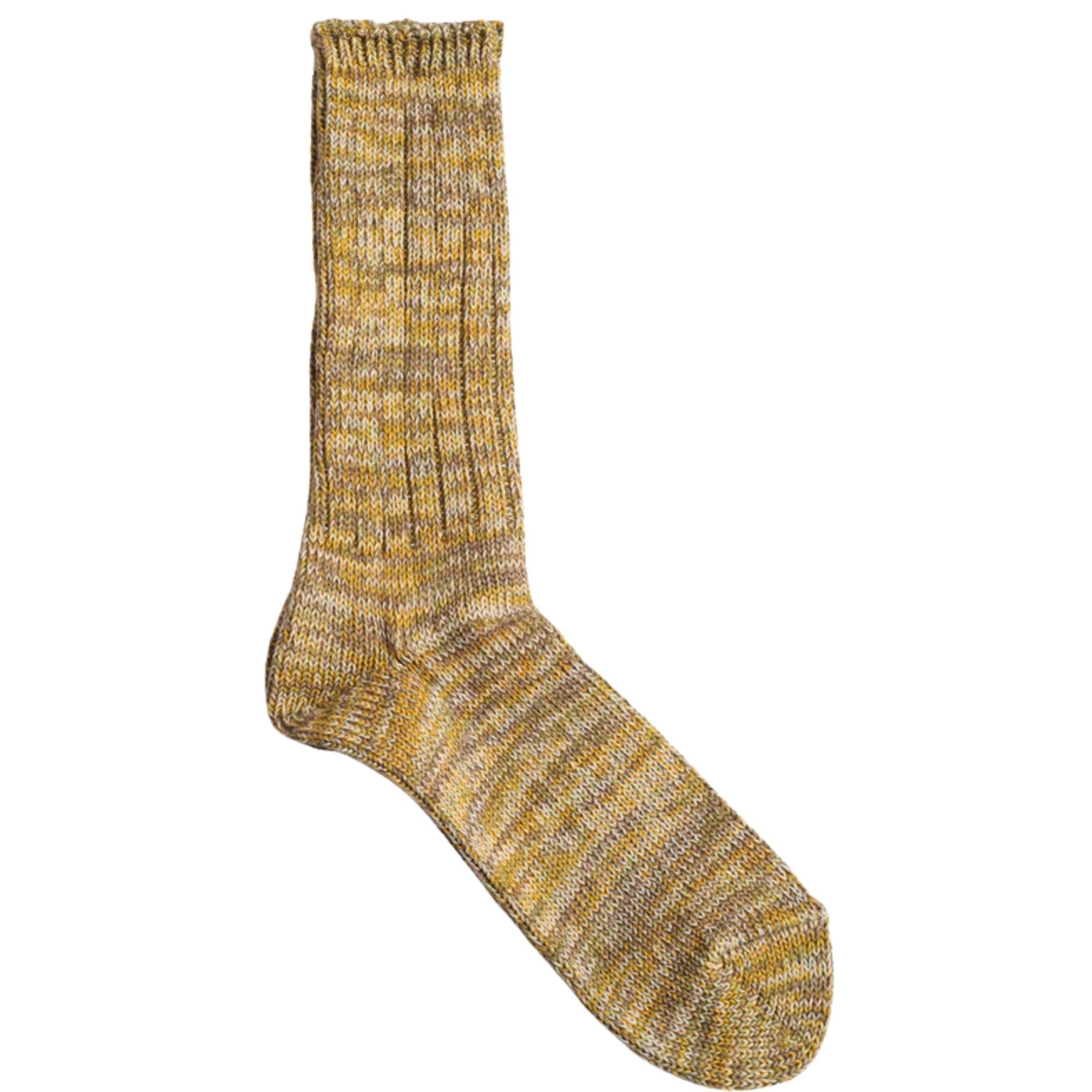5 Colour Mix Crew Socks - Khaki