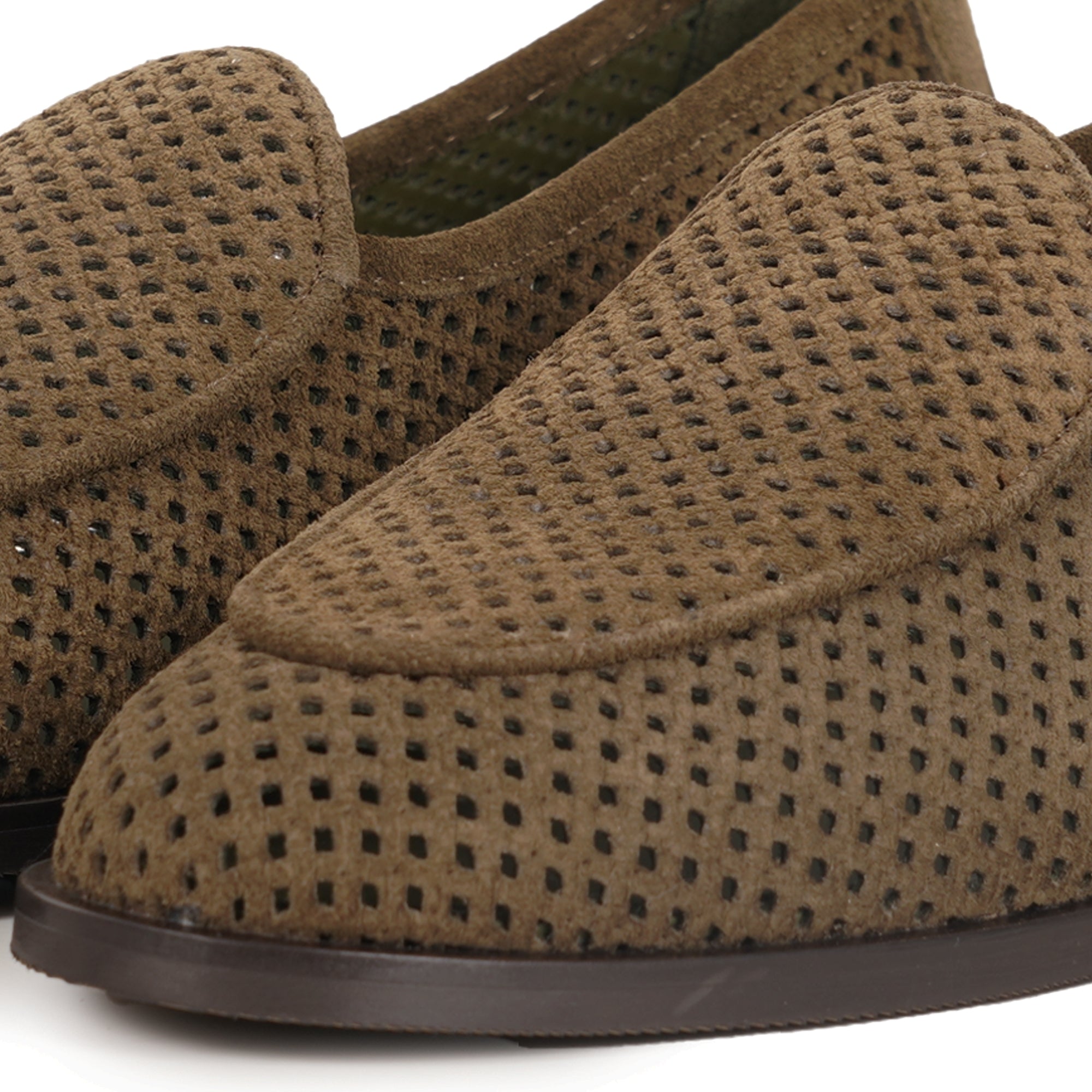 Jacques Soloviere Suede Perfo - Marron – Stuarts London