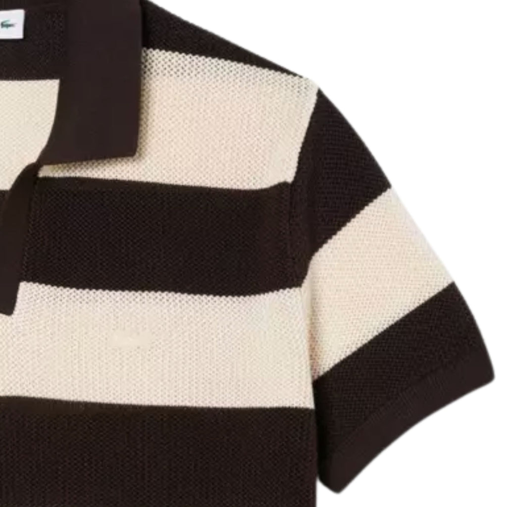 Knit Stripe Polo - Beige