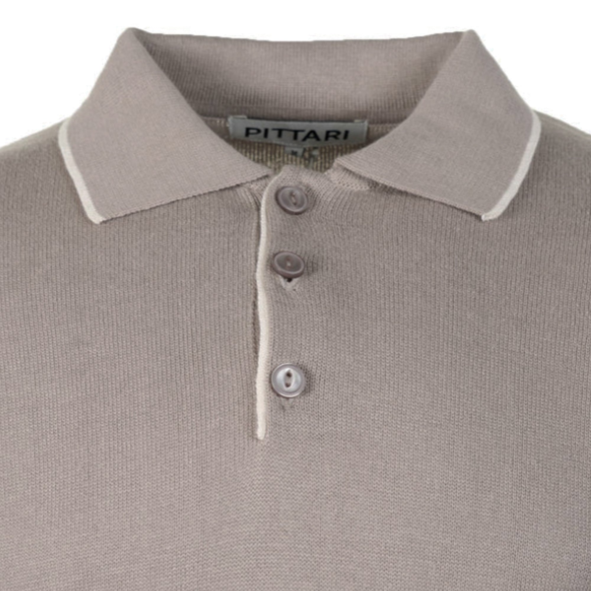 Short Sleeve Polo Tipping - Cappucino
