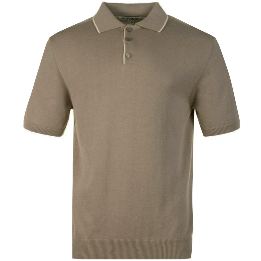 Short Sleeve Polo Tipping - Tabacco
