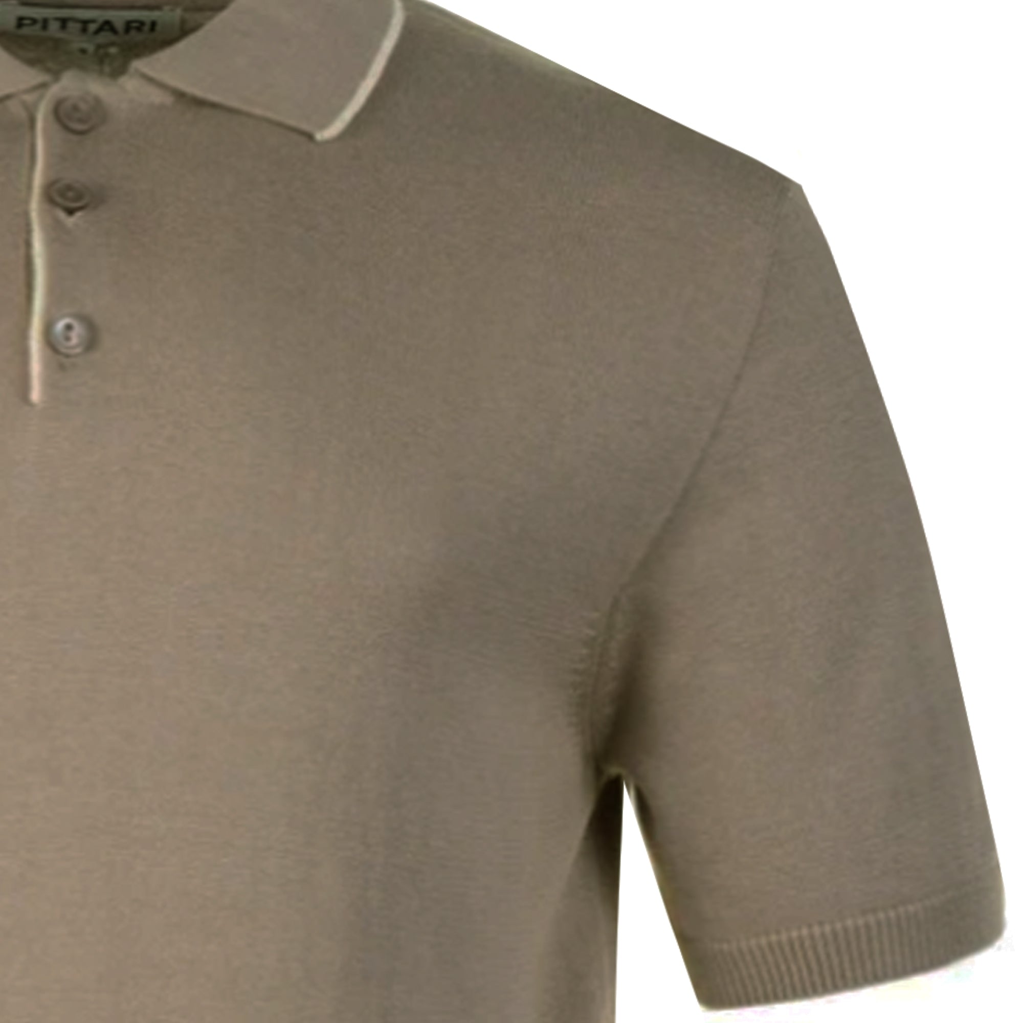 Short Sleeve Polo Tipping - Tabacco