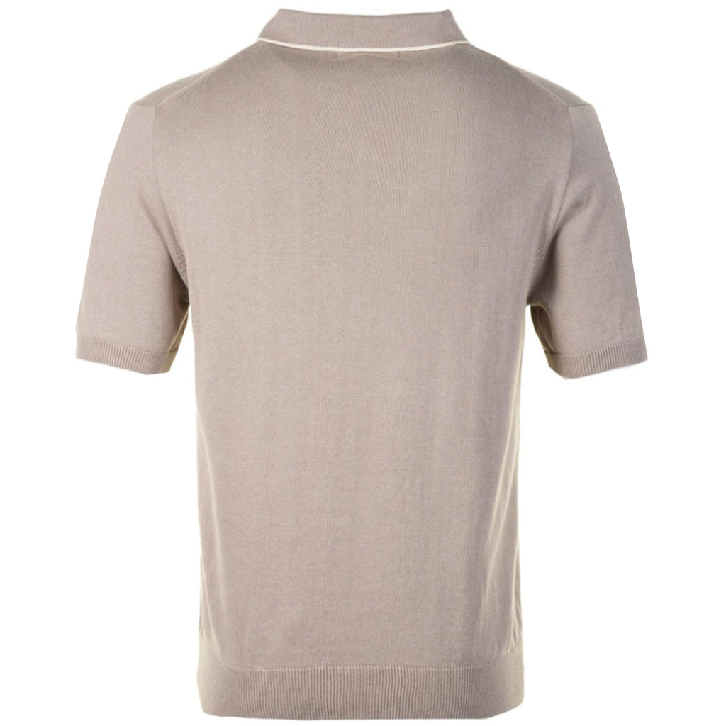 Short Sleeve Polo Tipping - Biscotto