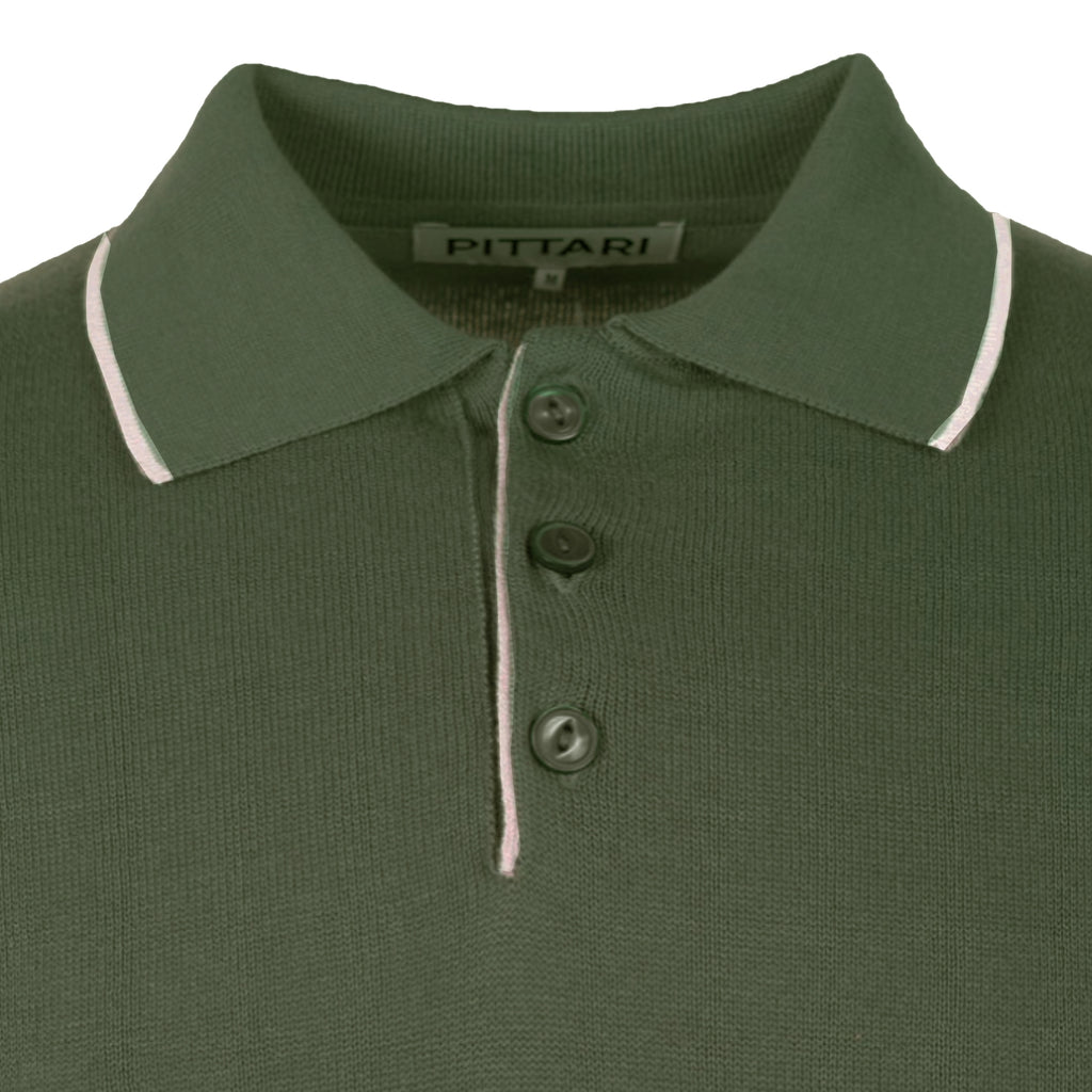 Short Sleeve Polo Tipping - Olive