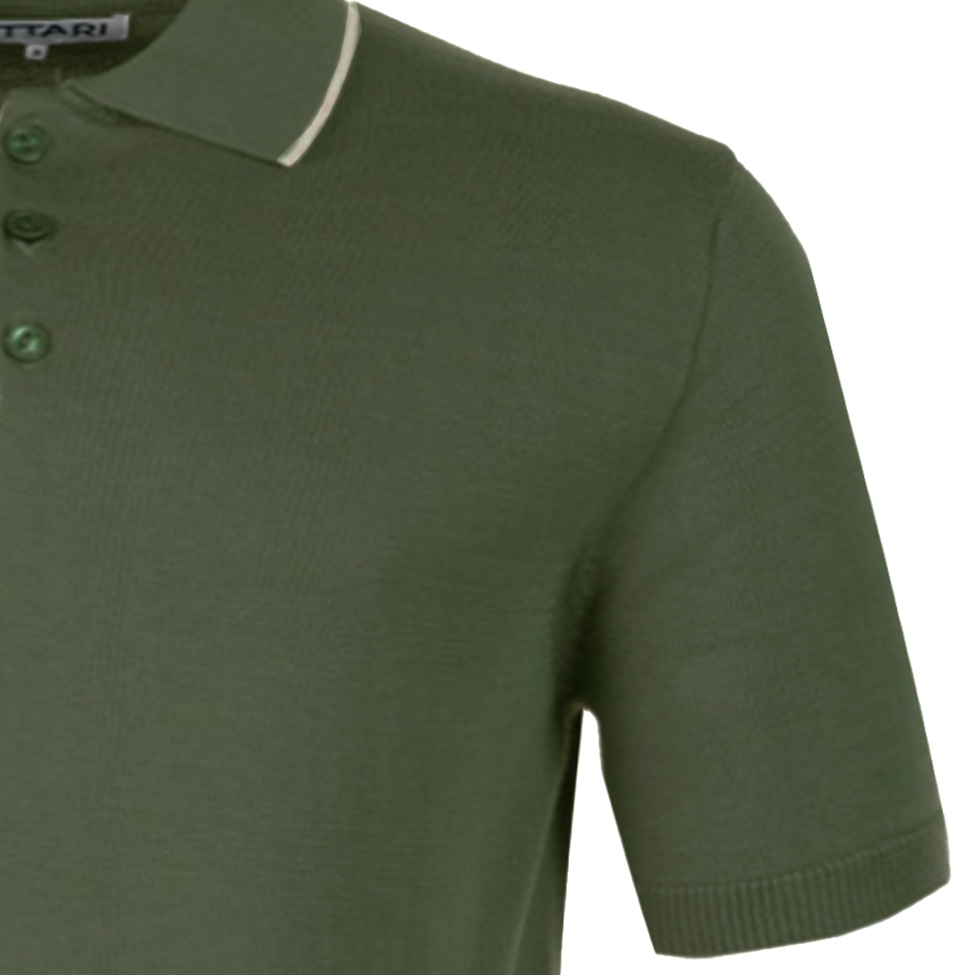 Short Sleeve Polo Tipping - Olive