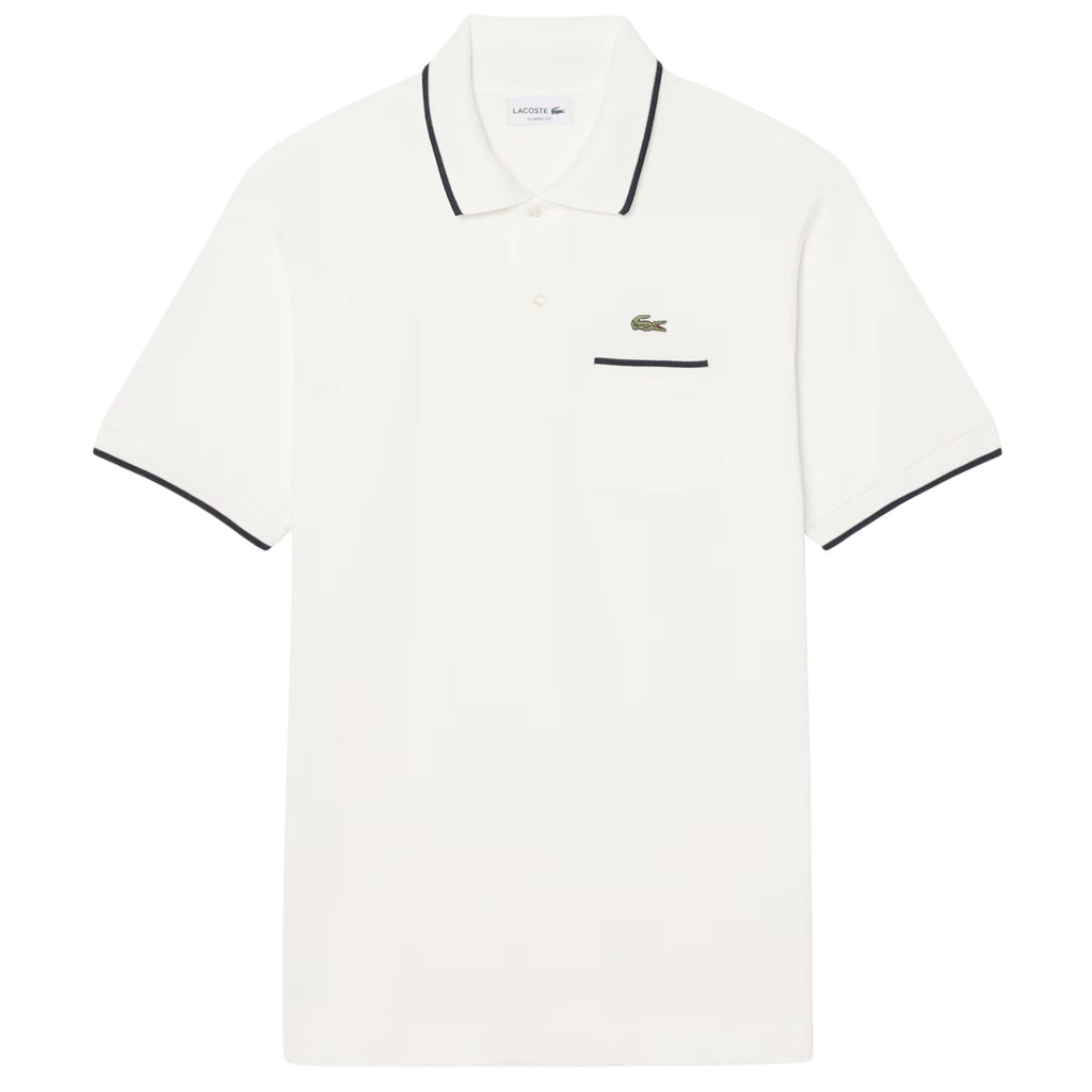 Classic Fit Pocket Accent Polo Shirt - White