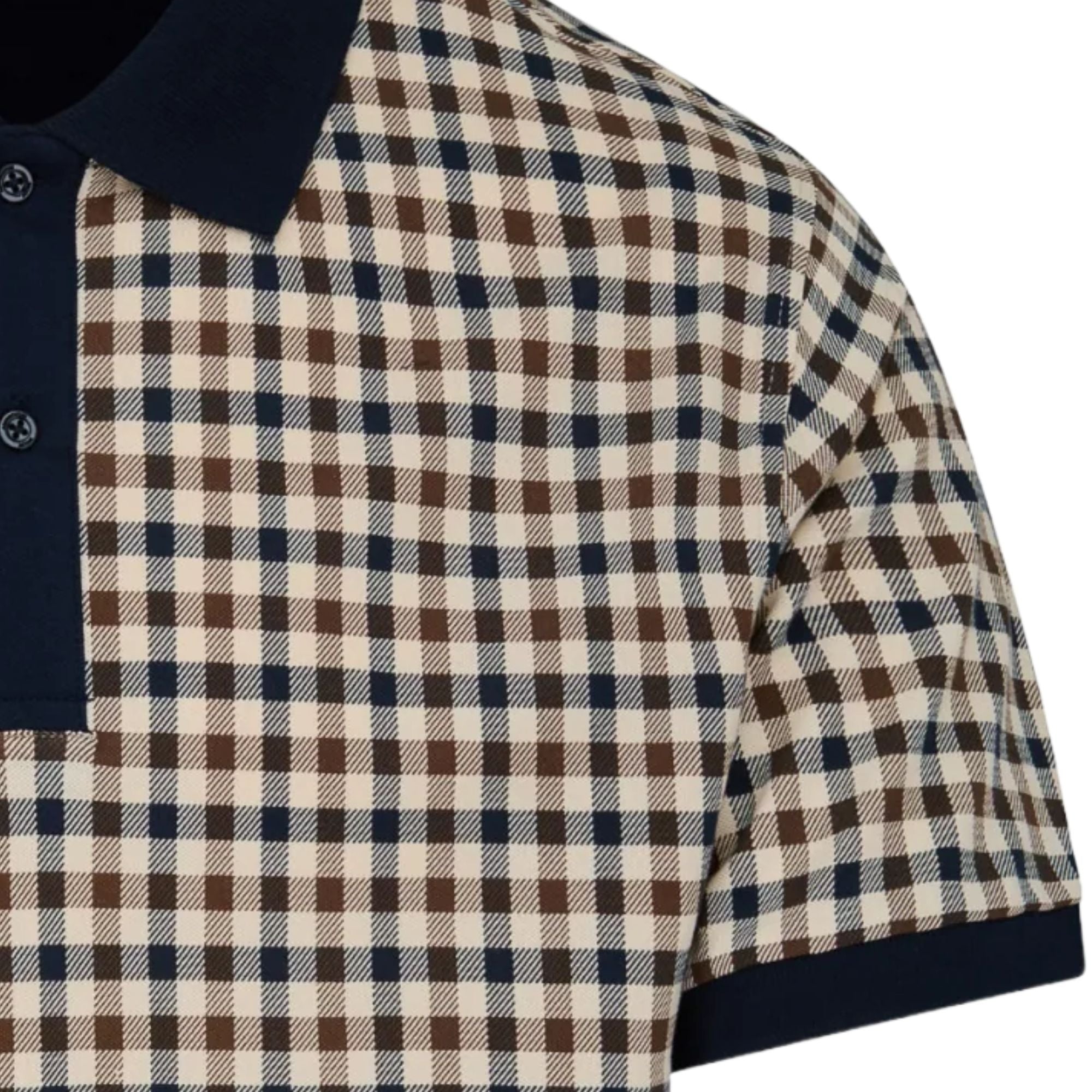 Aquascutum Club Check Polo Shirt - Navy – Stuarts London