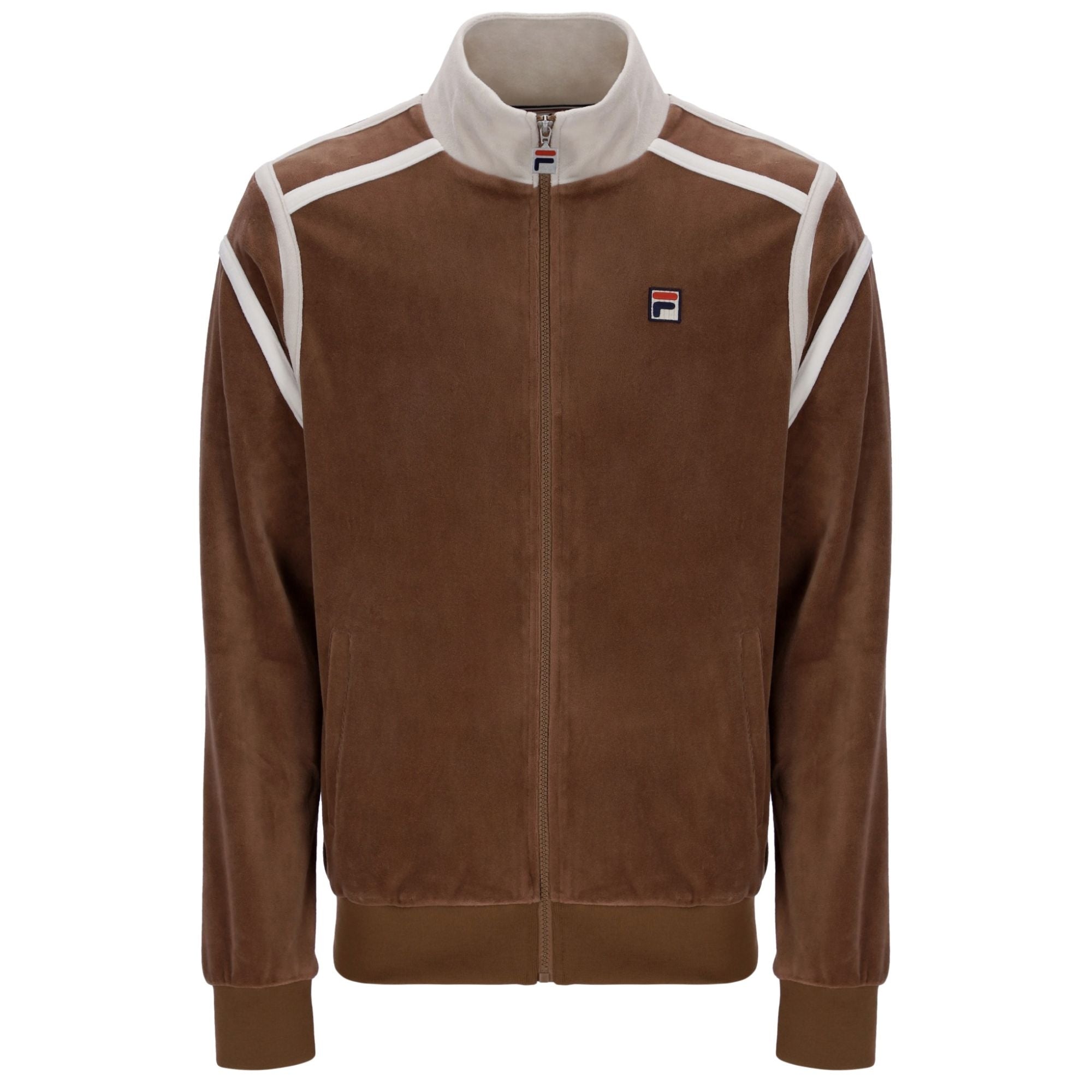 Gabriele Contrast Panel Track Top - Cappucino