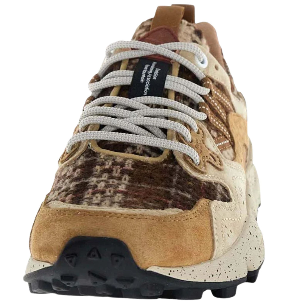 Flower Mountain Yamano 3 Man Trainers - Light Brown/Cream/Brown