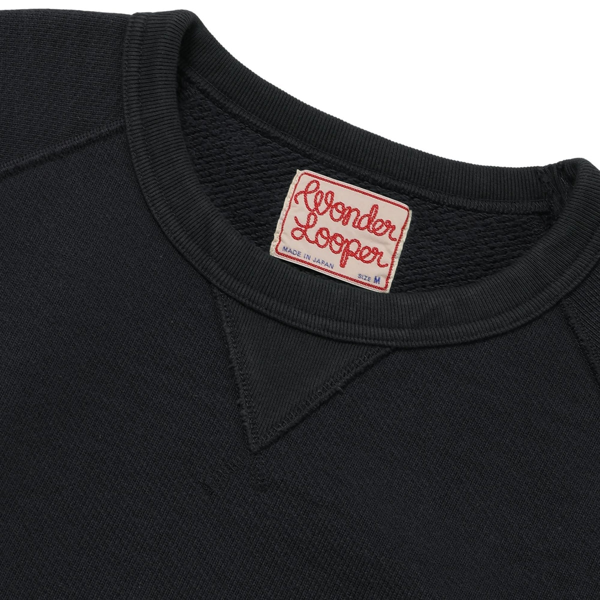 Wonder Looper Double Heavyweight French Terry Pullover Crewneck - Sumi Black