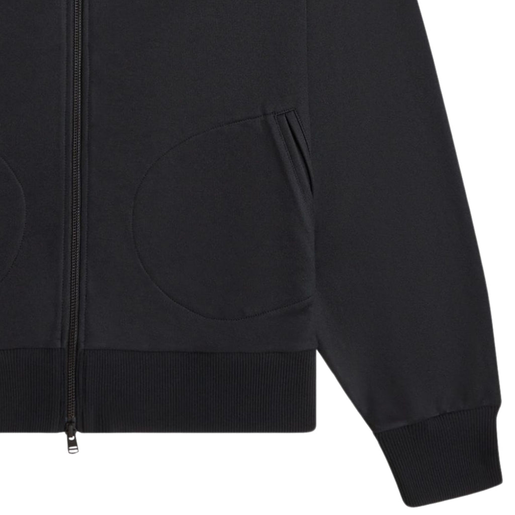 Fred Perry Leather Patch Track Jacket - Black