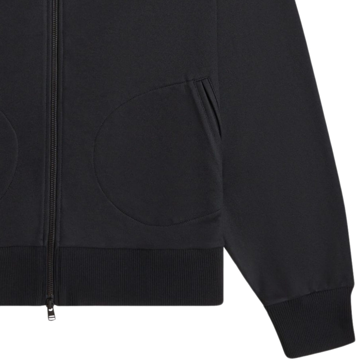 Fred Perry Leather Patch Track Jacket - Black