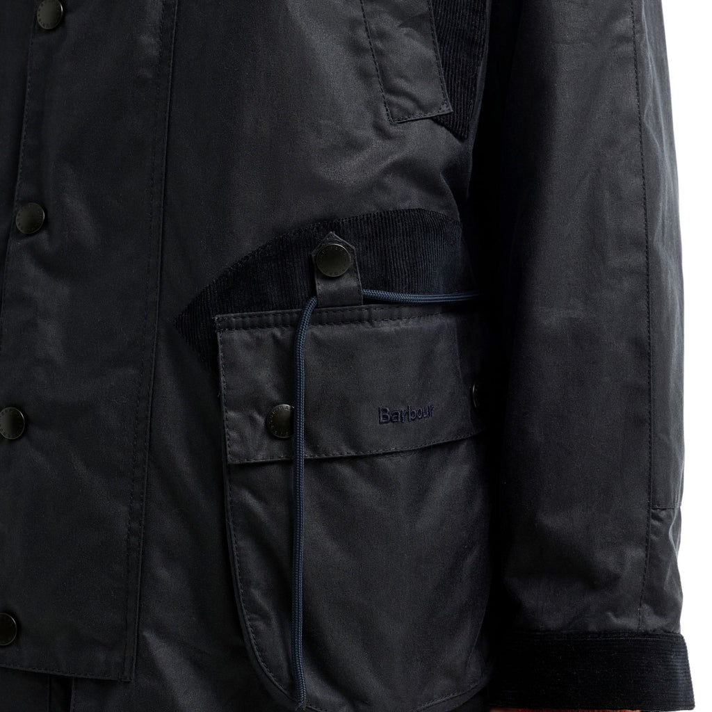 Barbour x Norbit Long Wax Jacket - Navy
