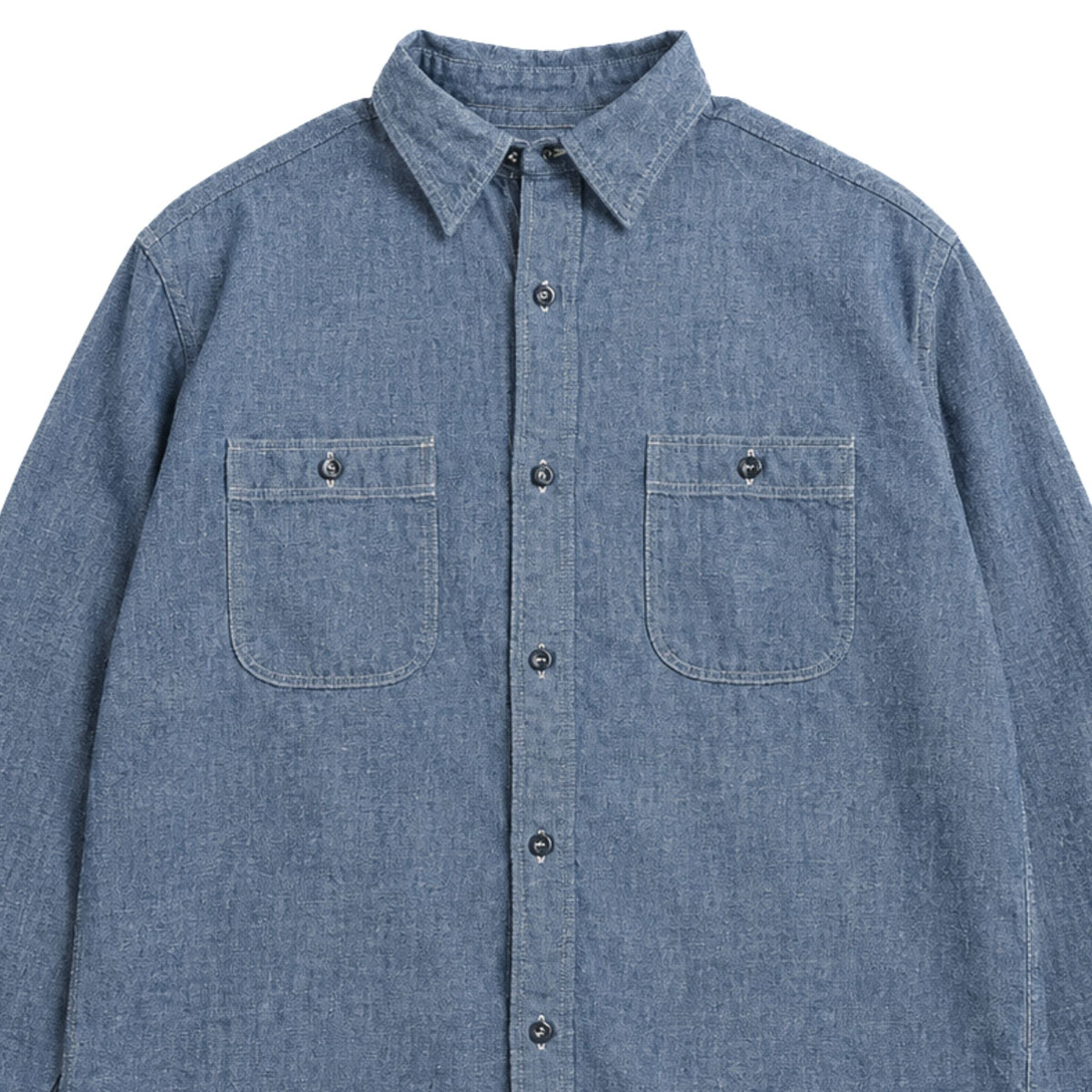 OrSlow Relax Fit Chambray Work Shirt - Denim