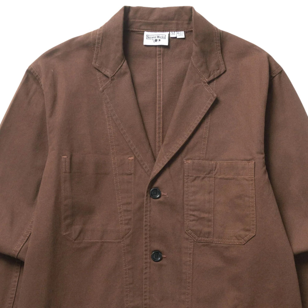 Service Works Twill Server Suit Jacket - Brown
