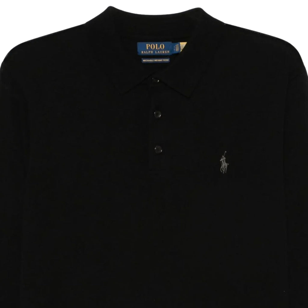 Polo Ralph Lauren Knitted Polo Shirt - Black