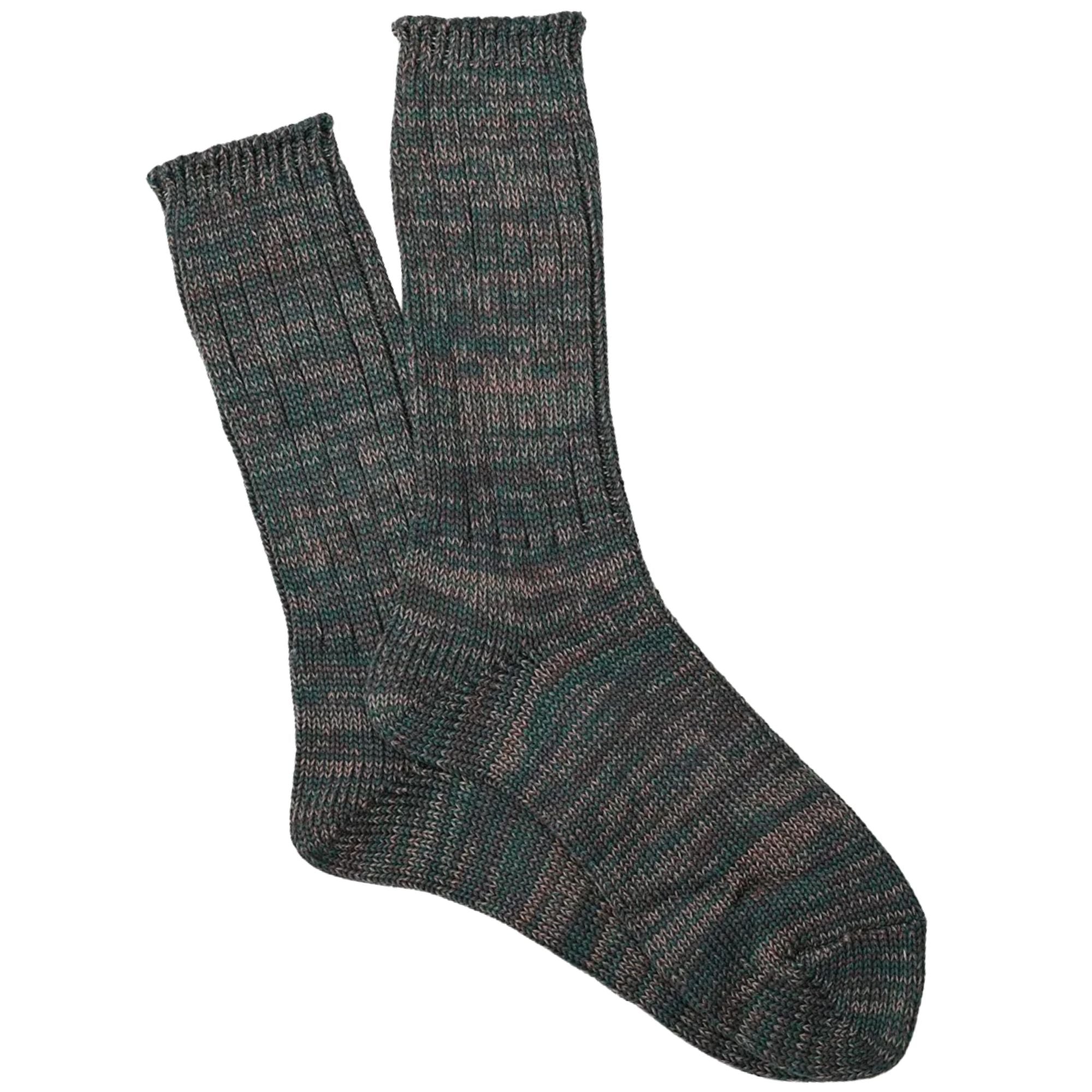 Anonymous Ism 5 Colour Mix Crew Sock - Army Green