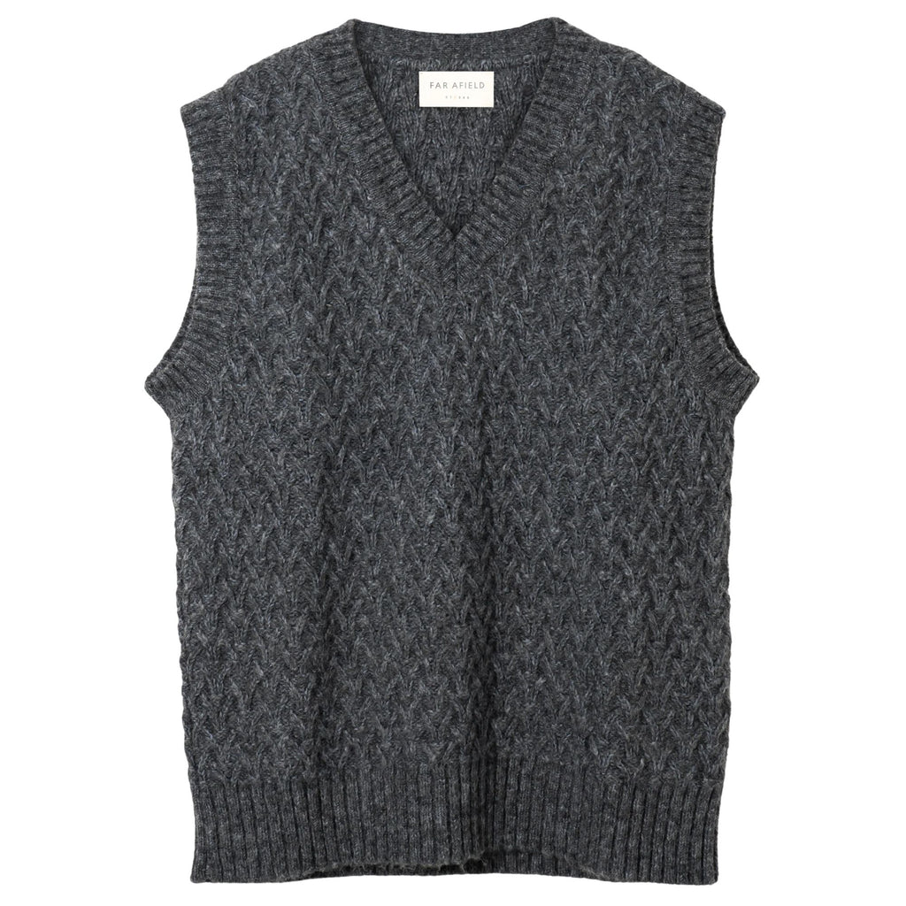Far Afield Basket Weave Pinto Vest - Grey