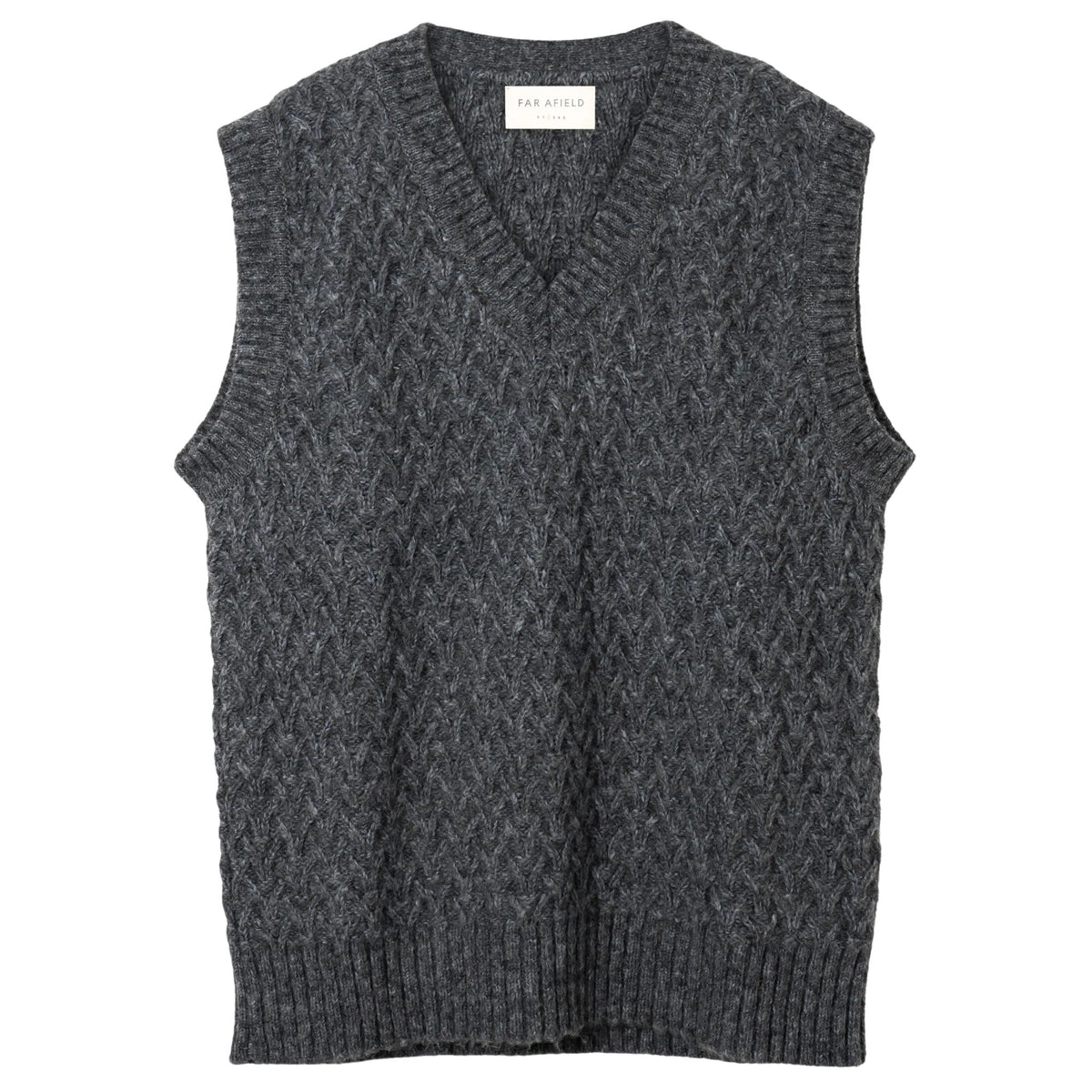 Far Afield Basket Weave Pinto Vest - Grey