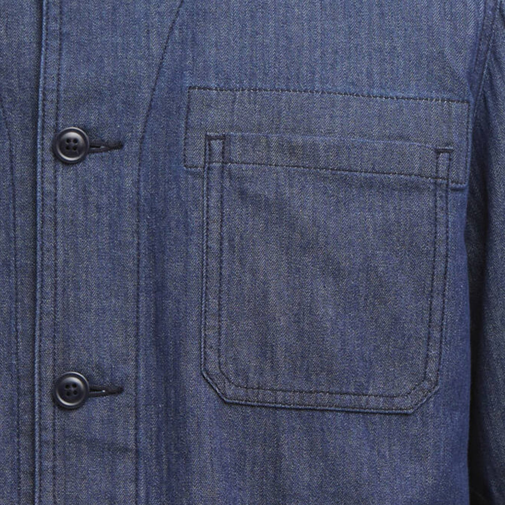 Barbour International Piligan Herringbone Denim Overshirt - Indigo